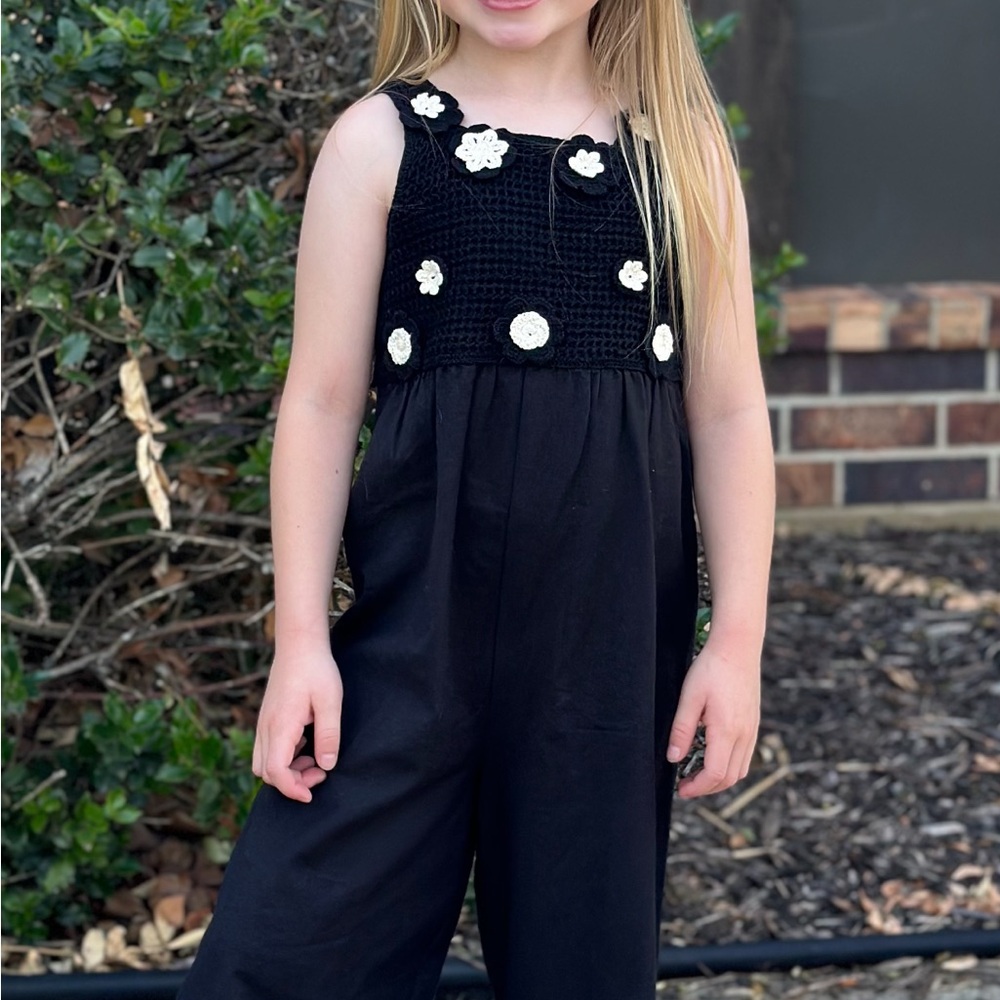 Zara Black and White Kids Jumpsuit